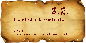 Brandschott Reginald névjegykártya